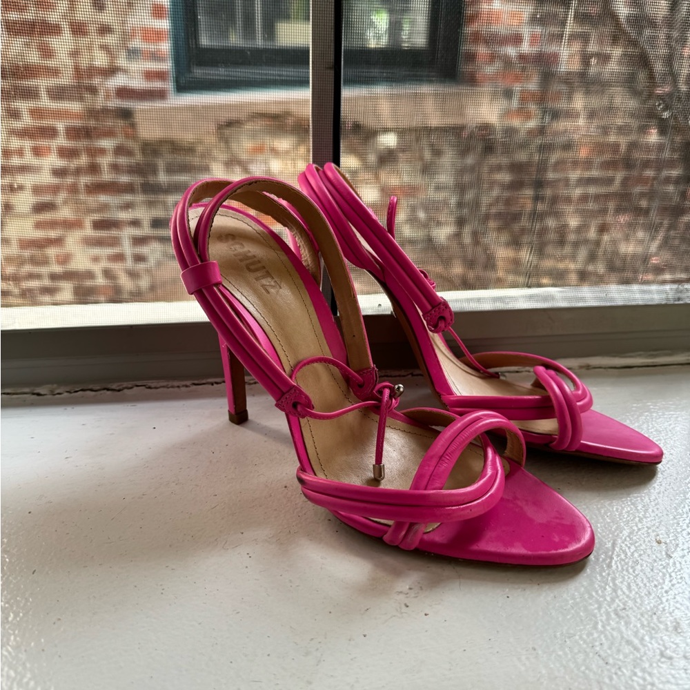 Shultz pink heels